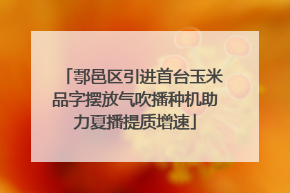 鄠邑区引进首台玉米品字摆放气吹播种机助力夏播提质增速