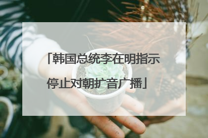 韩国总统李在明指示停止对朝扩音广播