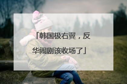 韩国极右翼，反华闹剧该收场了