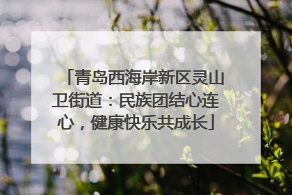 青岛西海岸新区灵山卫街道：民族团结心连心，健康快乐共成长