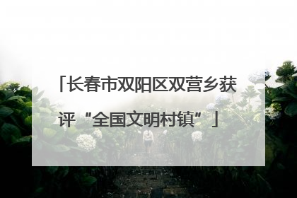 长春市双阳区双营乡获评“全国文明村镇”