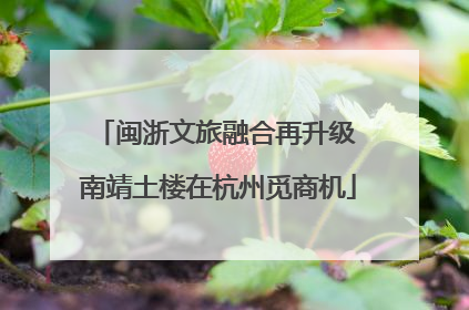 闽浙文旅融合再升级 南靖土楼在杭州觅商机