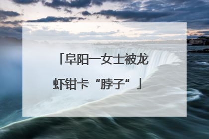 阜阳一女士被龙虾钳卡“脖子”