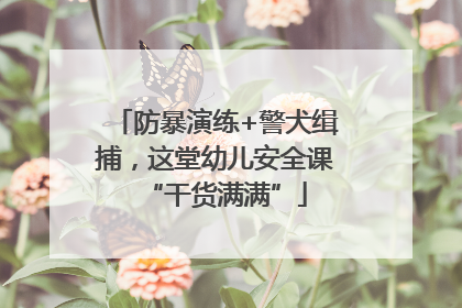 防暴演练+警犬缉捕，这堂幼儿安全课“干货满满”