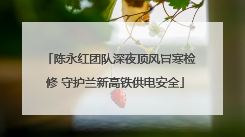 陈永红团队深夜顶风冒寒检修 守护兰新高铁供电安全
