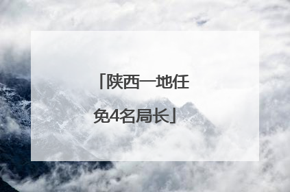陕西一地任免4名局长