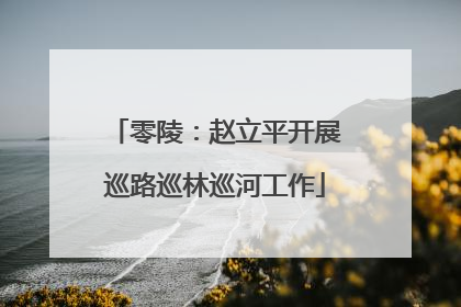 零陵：赵立平开展巡路巡林巡河工作