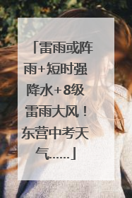 雷雨或阵雨+短时强降水+8级雷雨大风！东营中考天气……
