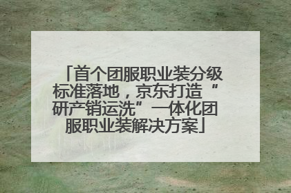 首个团服职业装分级标准落地，京东打造“研产销运洗”一体化团服职业装解决方案