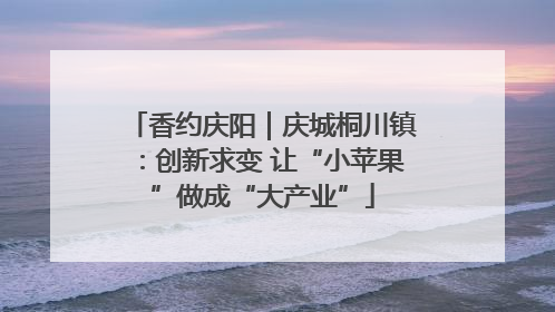 香约庆阳｜庆城桐川镇：创新求变 让“小苹果”做成“大产业”