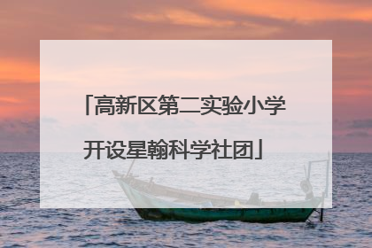 高新区第二实验小学开设星翰科学社团