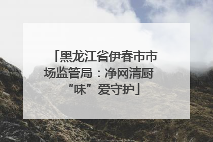 黑龙江省伊春市市场监管局：净网清厨 “味”爱守护