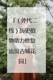 （外代二线）历史植物助力修复庞贝古城花园