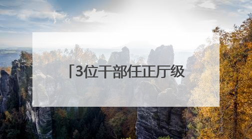 3位干部任正厅级新职，他获提拔不到一年再度履新