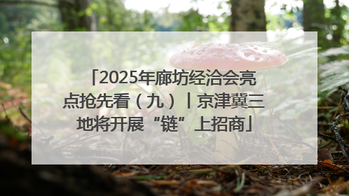 2025年廊坊经洽会亮点抢先看（九）丨京津冀三地将开展“链”上招商
