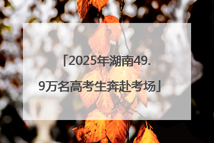 2025年湖南49.9万名高考生奔赴考场