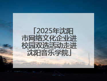 2025年沈阳市网络文化企业进校园双选活动走进沈阳音乐学院