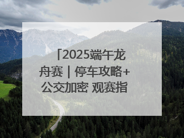 2025端午龙舟赛｜停车攻略+公交加密 观赛指南来了！