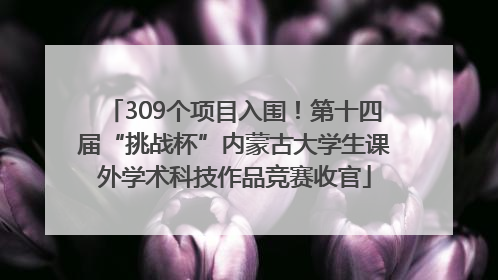 309个项目入围！第十四届“挑战杯”内蒙古大学生课外学术科技作品竞赛收官