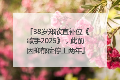 38岁郑欣宜补位《歌手2025》，此前因抑郁症停工两年