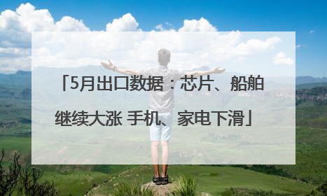 5月出口数据：芯片、船舶继续大涨 手机、家电下滑